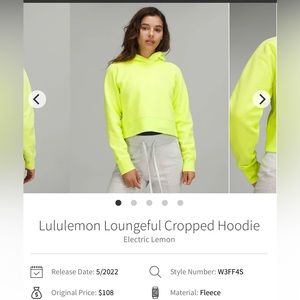 Lululemon loungeful cropped hoodie